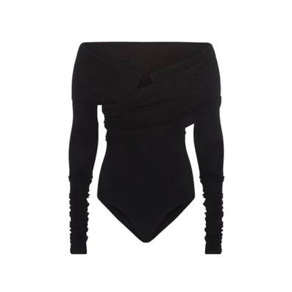 Paris Georgia Otto Off Shoulder Bodysuit in Black S - Picture 5 of 5